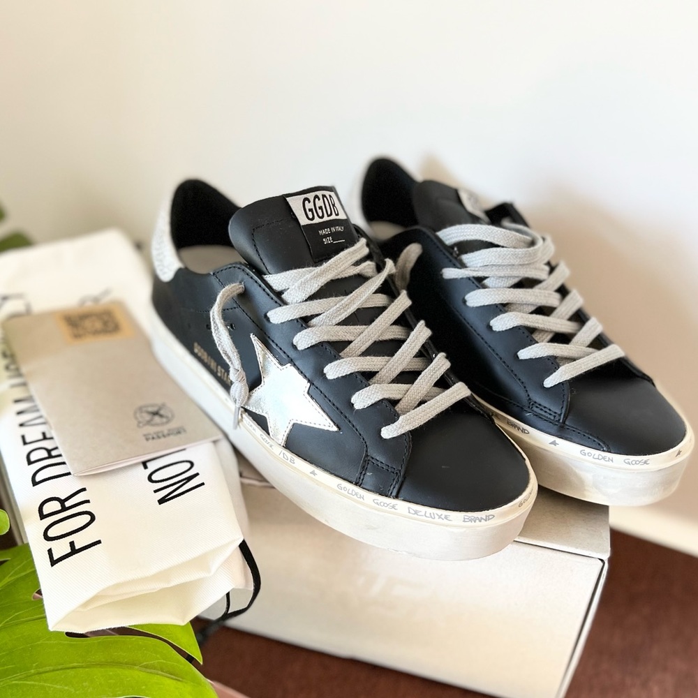 🖤🤍Golden Goose Hi Star Platform Sneaker 37 black/silver🤍🖤